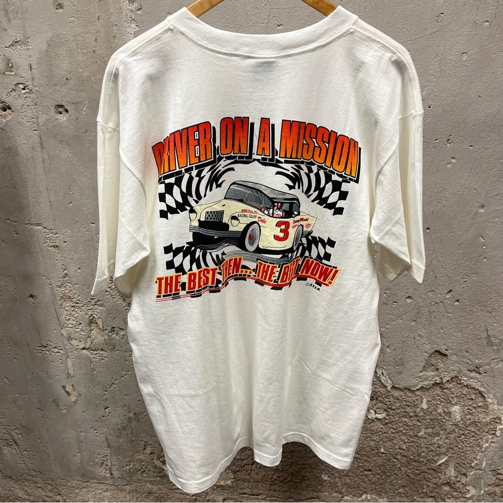 Vintage 1996 Dale Earnhardt The Early Days Driver on a Mission White Tee Nascar